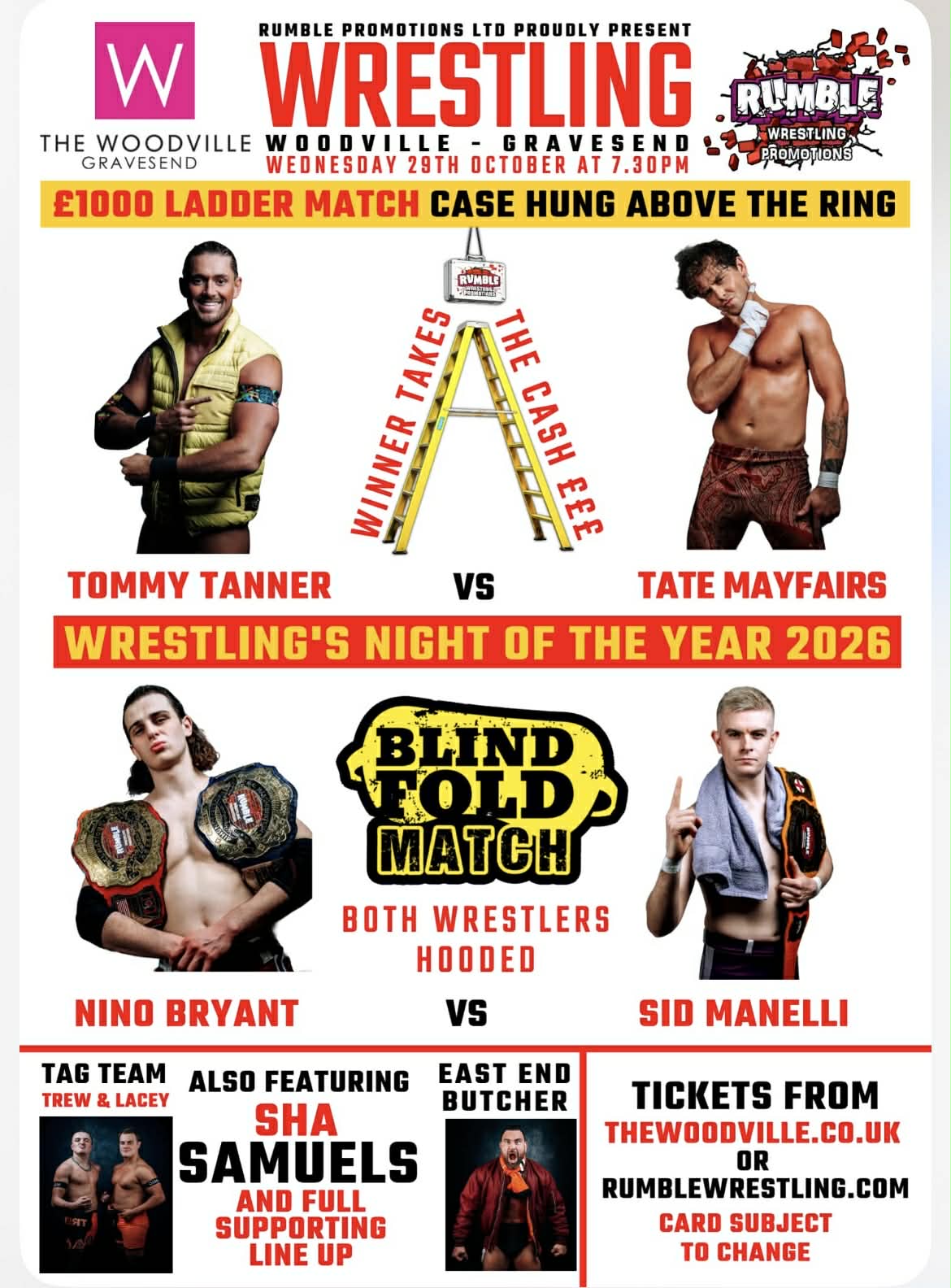 Rumble Wrestling  at The Woodville - Gravesend